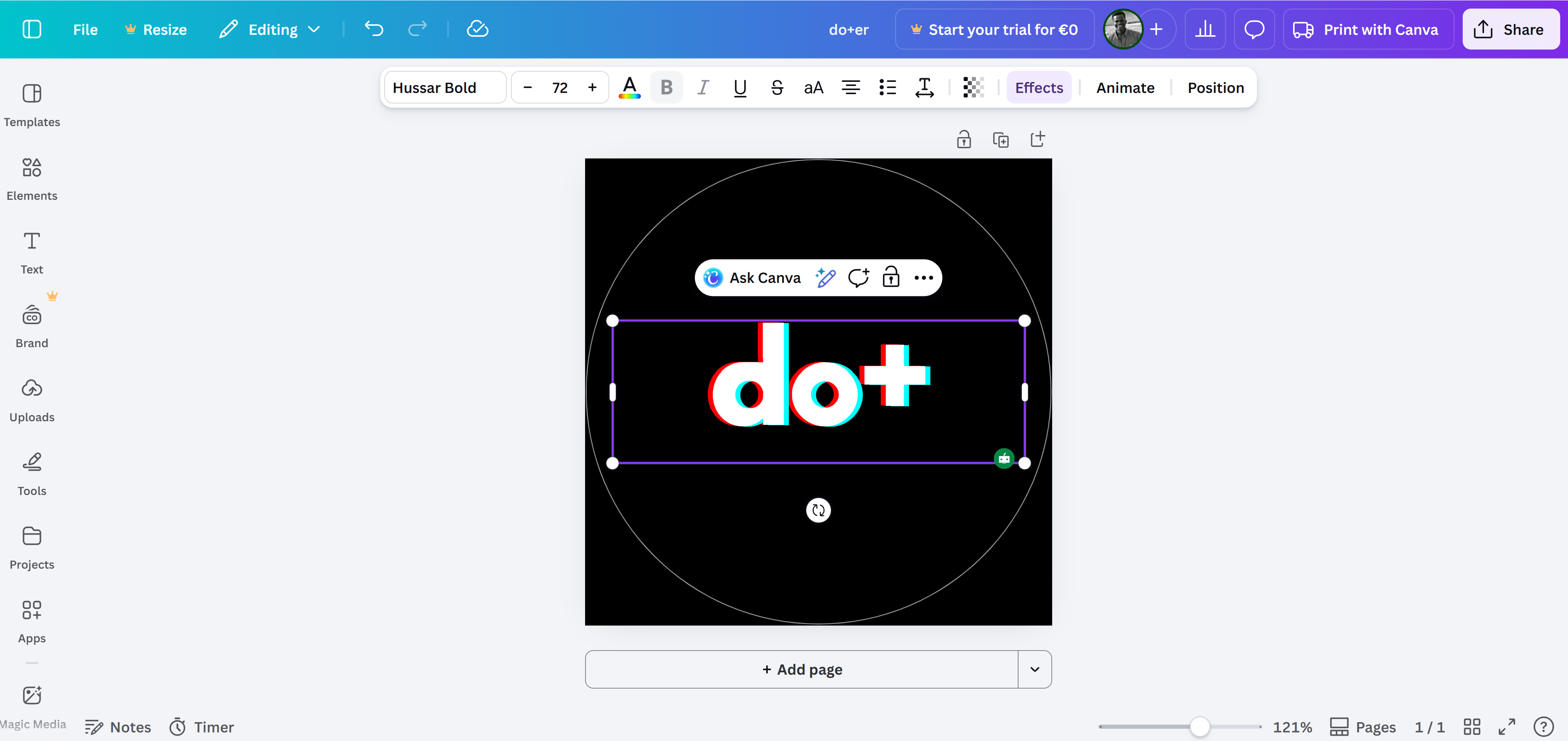 Customize your template with Canva