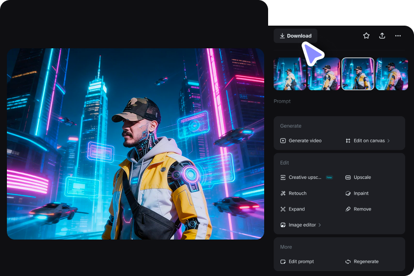 Download cyberpunk portrait image