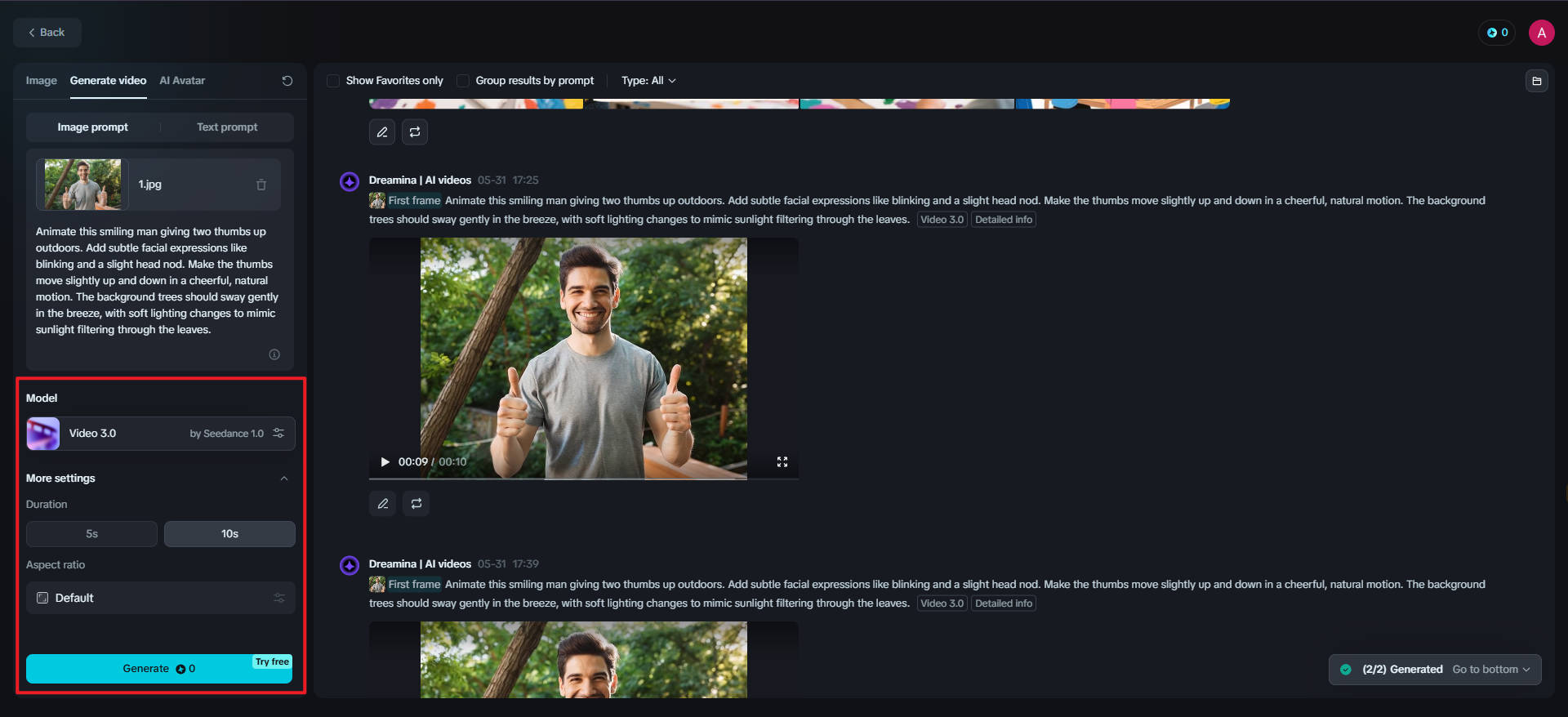 digen ai image to video