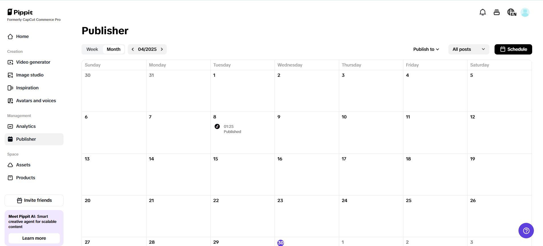 Scheduling and auto-publshing