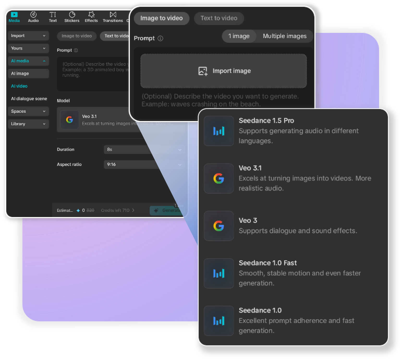 AI Video Generator in CapCut Desktop Video Editor