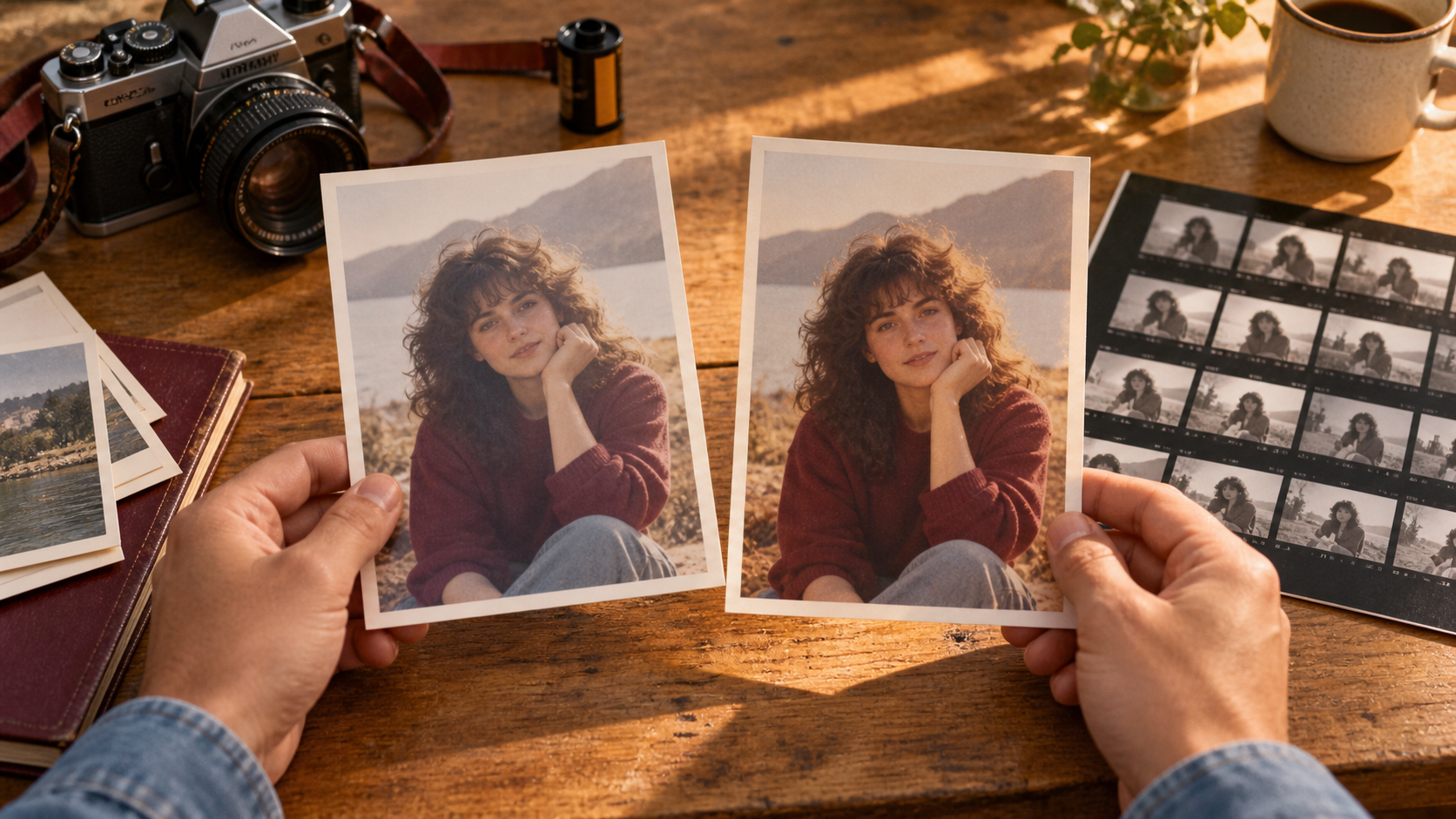 comparing and refining an 80s photo prompt result