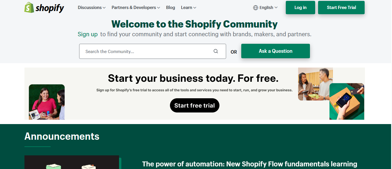 Shopify online community forum