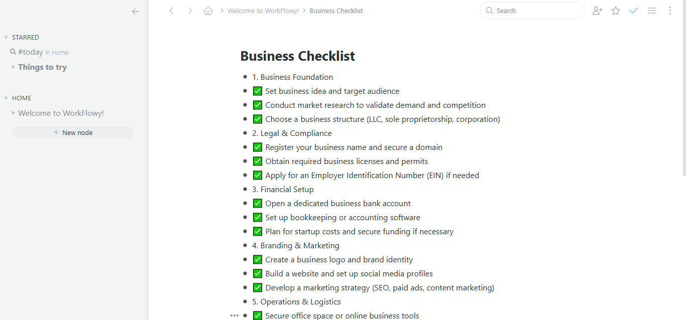 Online-Checkliste erstellen