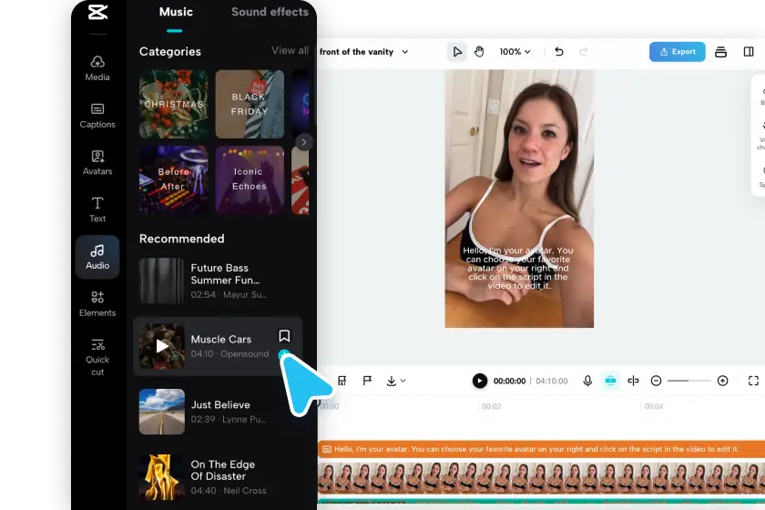 Edit your generated podcast video