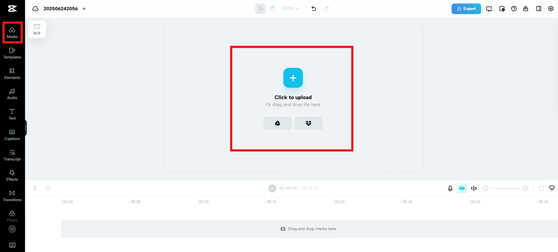 Upload media