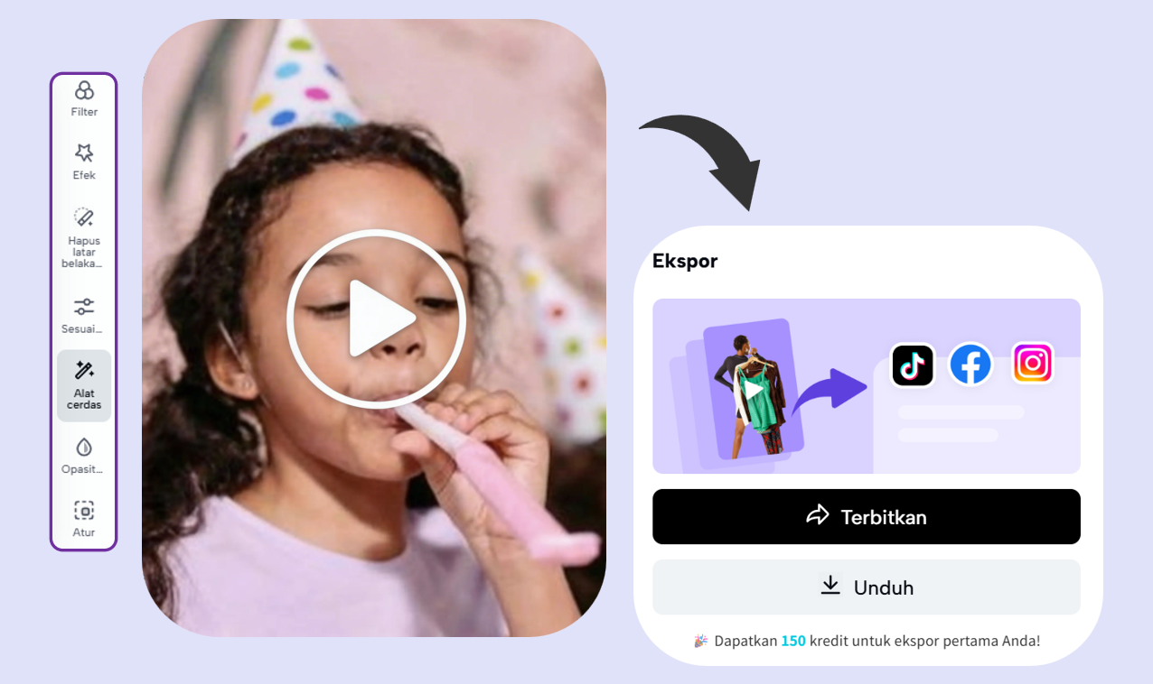 Melakukan penyuntingan yang lebih rinci melalui penyuntingan cepat.