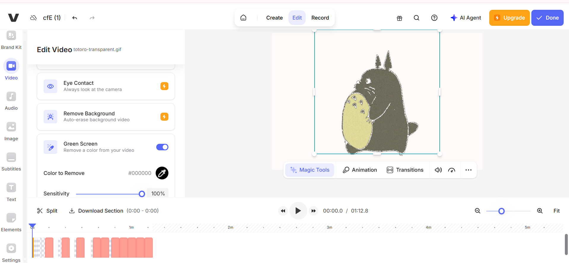 Veed.io - the ideal tool to remove background from animated GIF