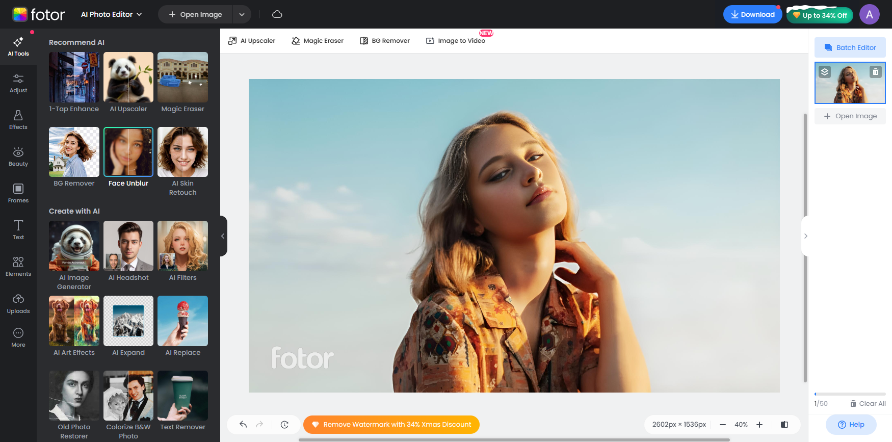 Unblur imágenes con un filtro unblur
