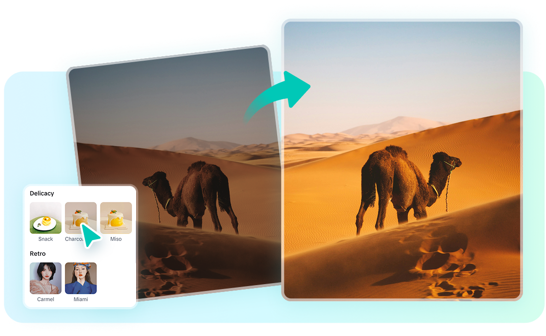 Edit after flipping a photo in CapCut