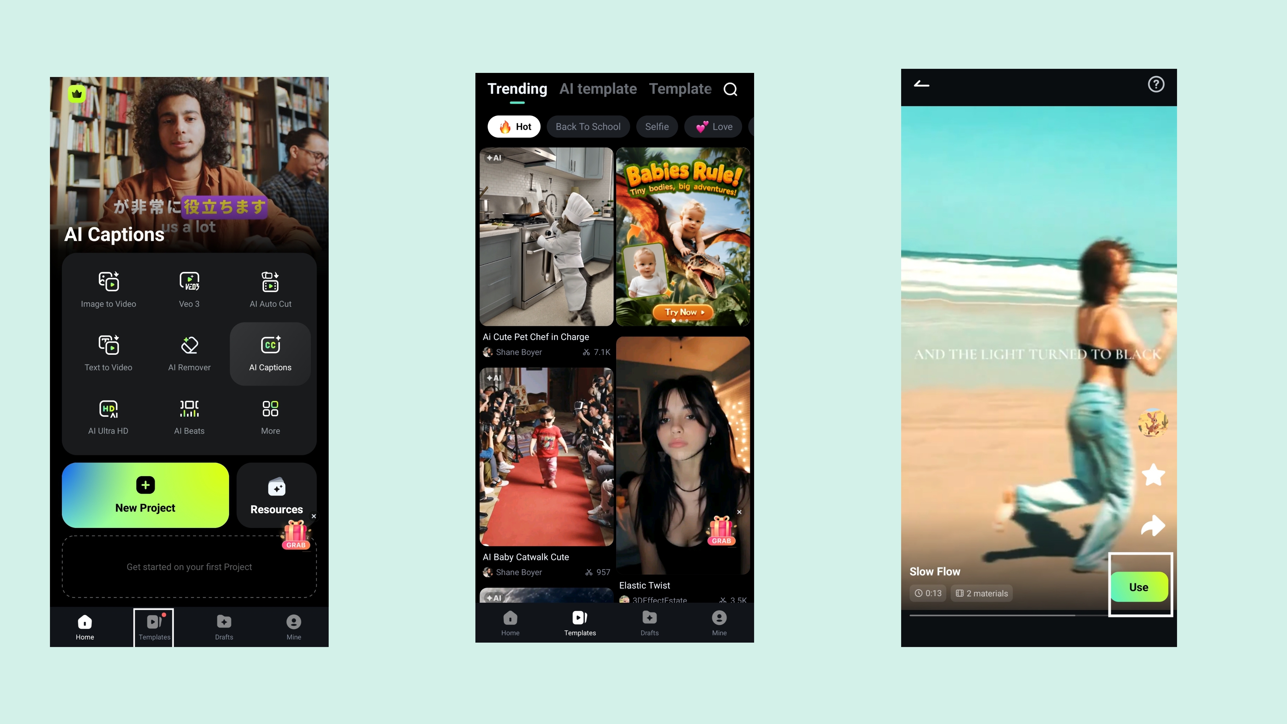 Select Filmora templates and upload photo