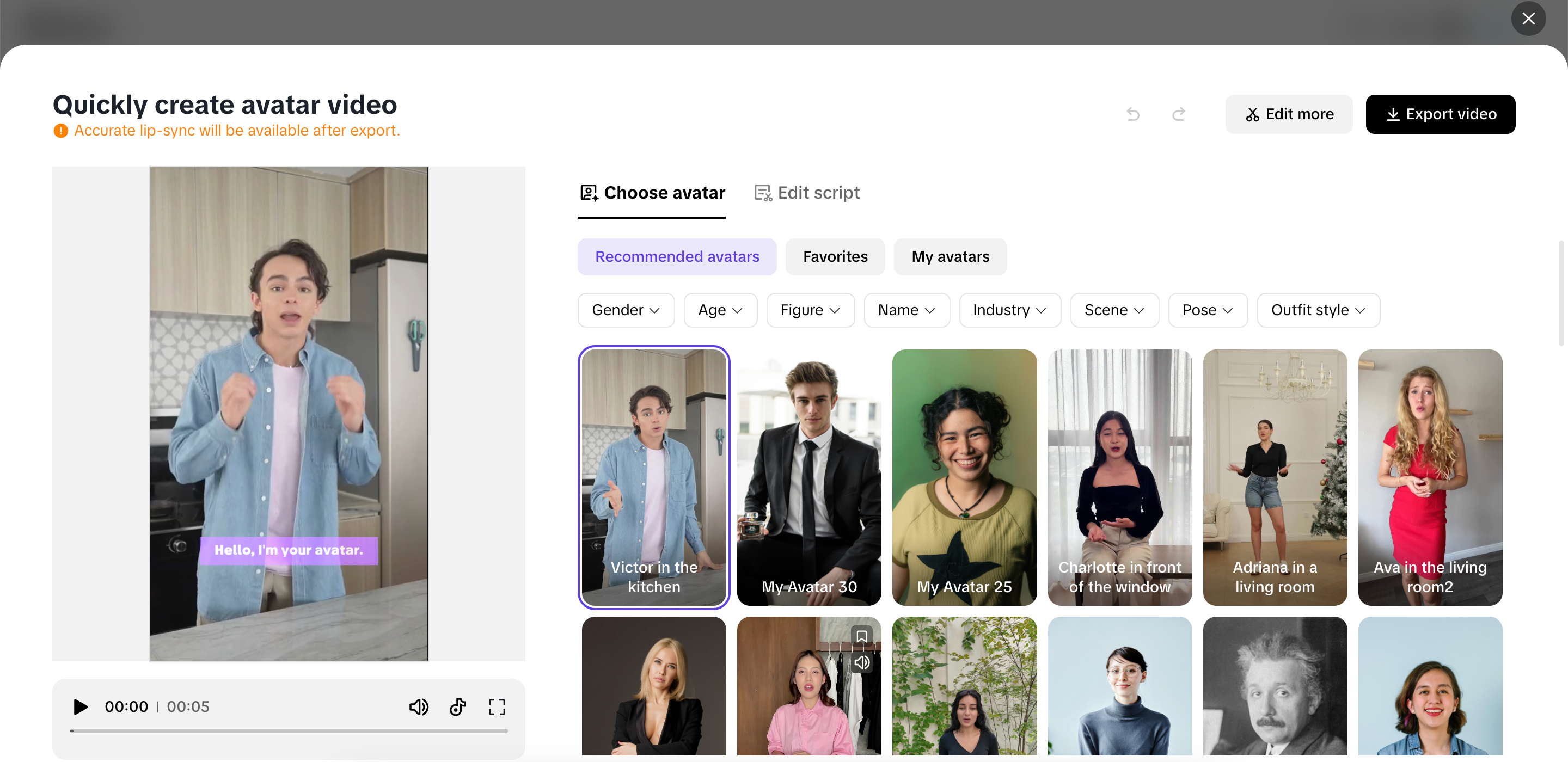 AI avatar videos