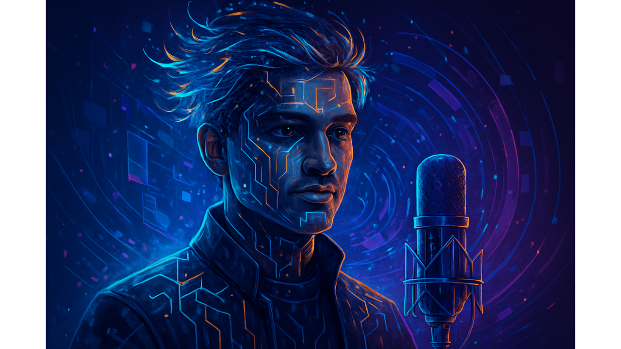 Stylized AI-generated artistic portrait