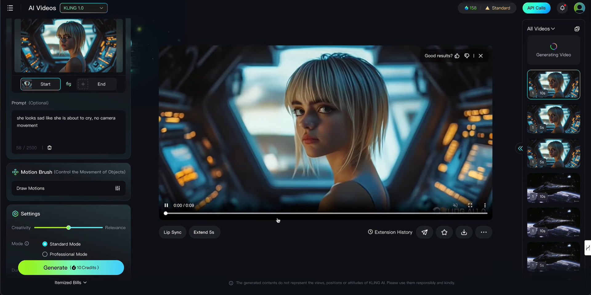 Interface of Hailuo - the best AI lip sync online free tool