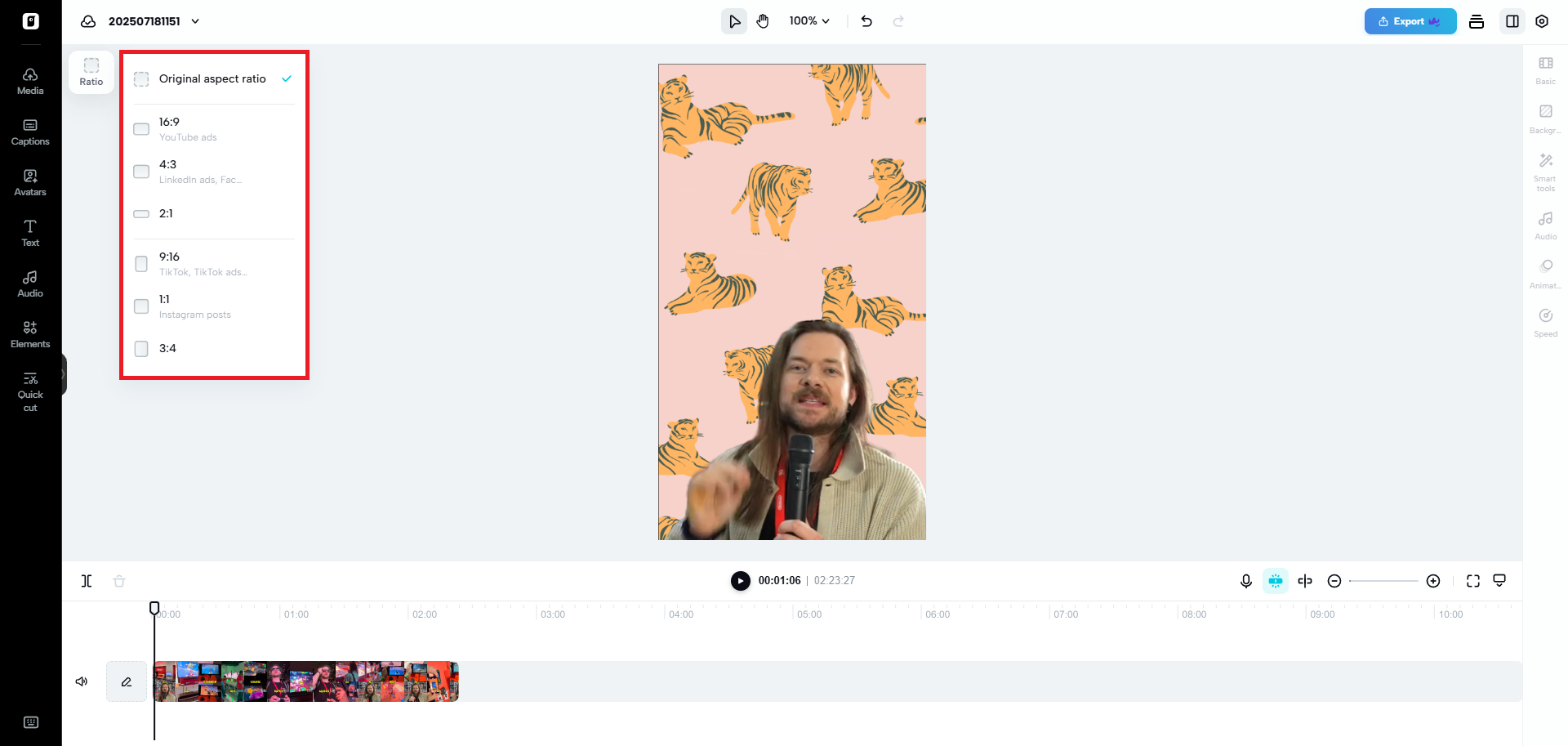 Auto background resizer