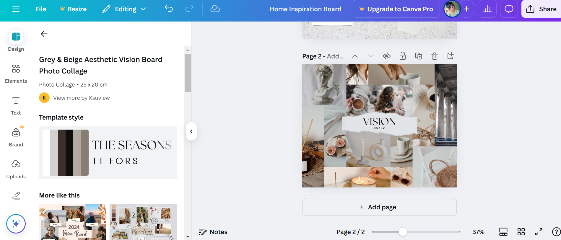 Vision board maker