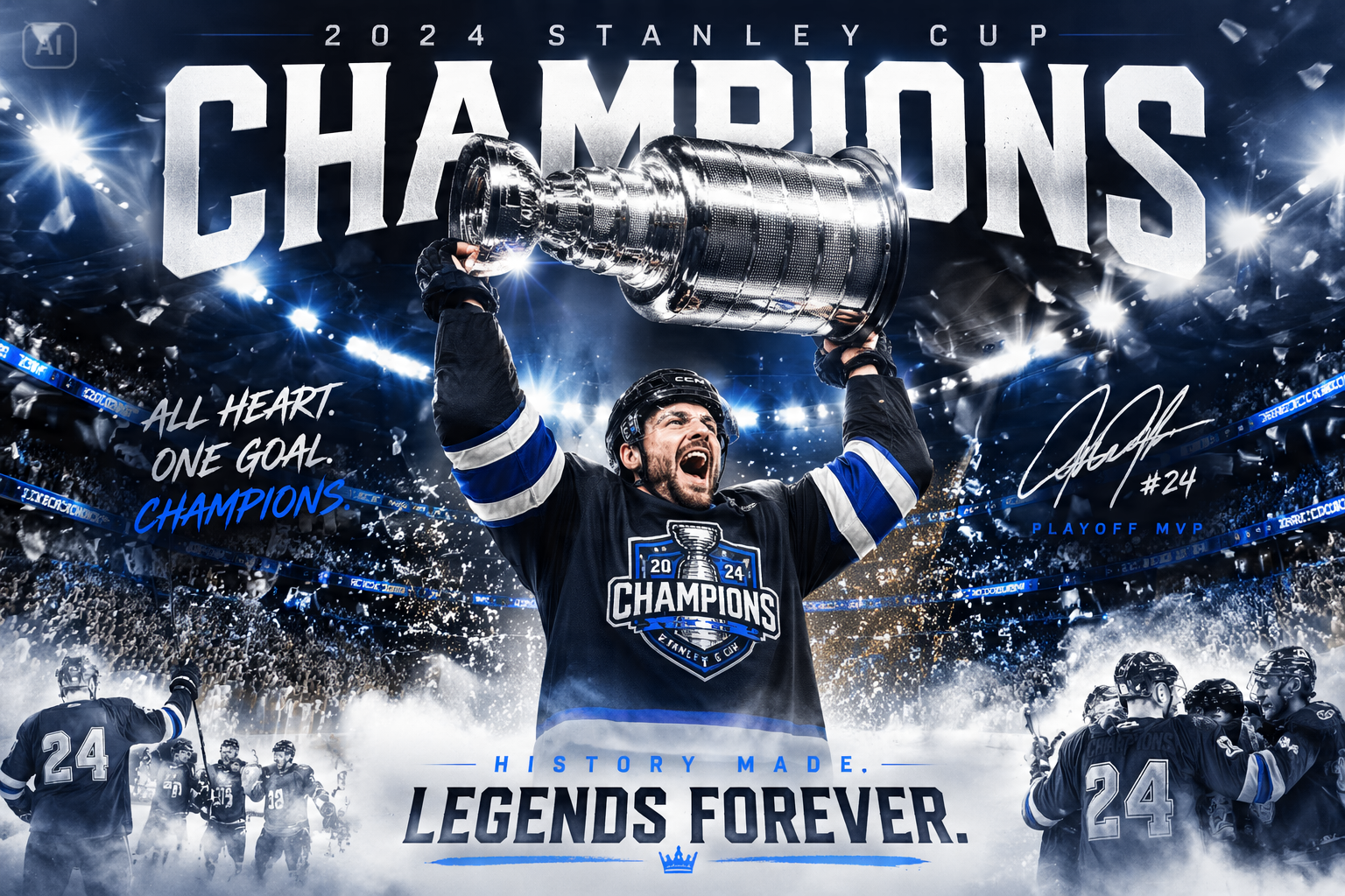 AI Hockey Poster prompt
