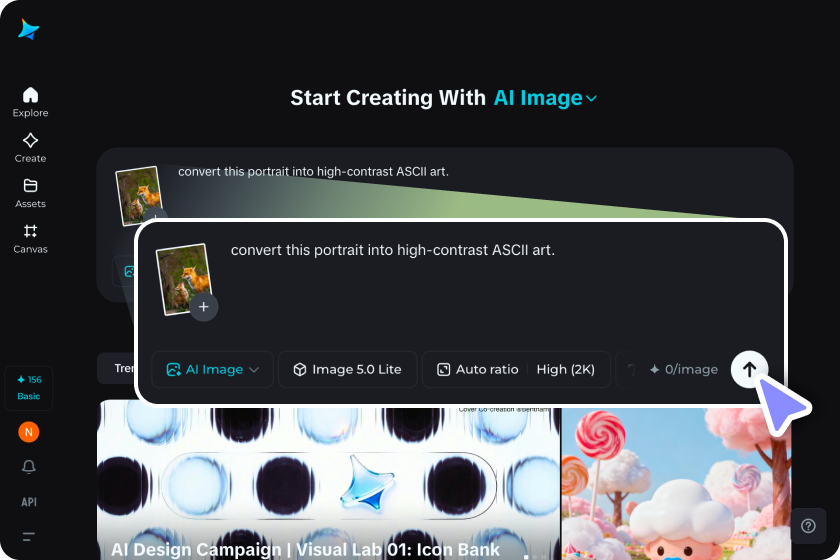 Describe your ASCII idea or upload an image