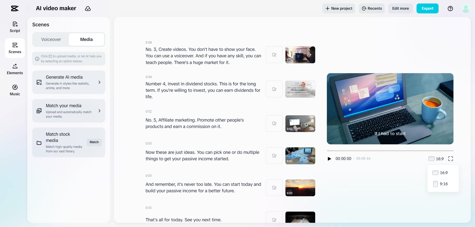 Stock de medios enriquecidos con vistas previas en tiempo real
