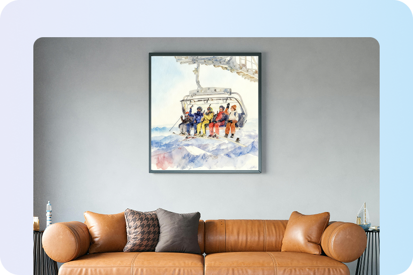 ออกแบบงานศิลป์ติดผนังสีน้ำ