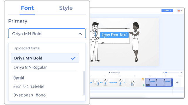 Interface von Renderforest - ein benutzerfreundlicher und kostenloser Whiteboard-Animationsersteller