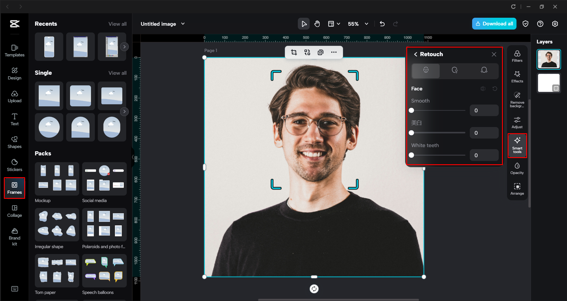 Verbesserung des Bildes mit KI-Tools im CapCut Desktop-Video-Editor