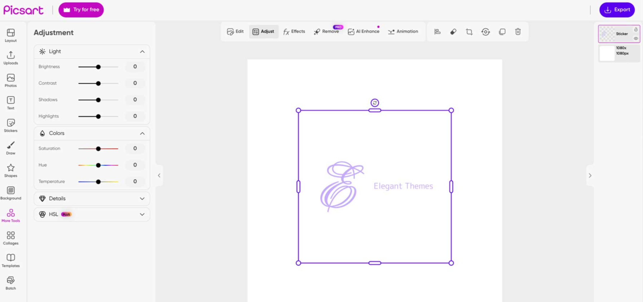 Picsart - AI photo editor color change