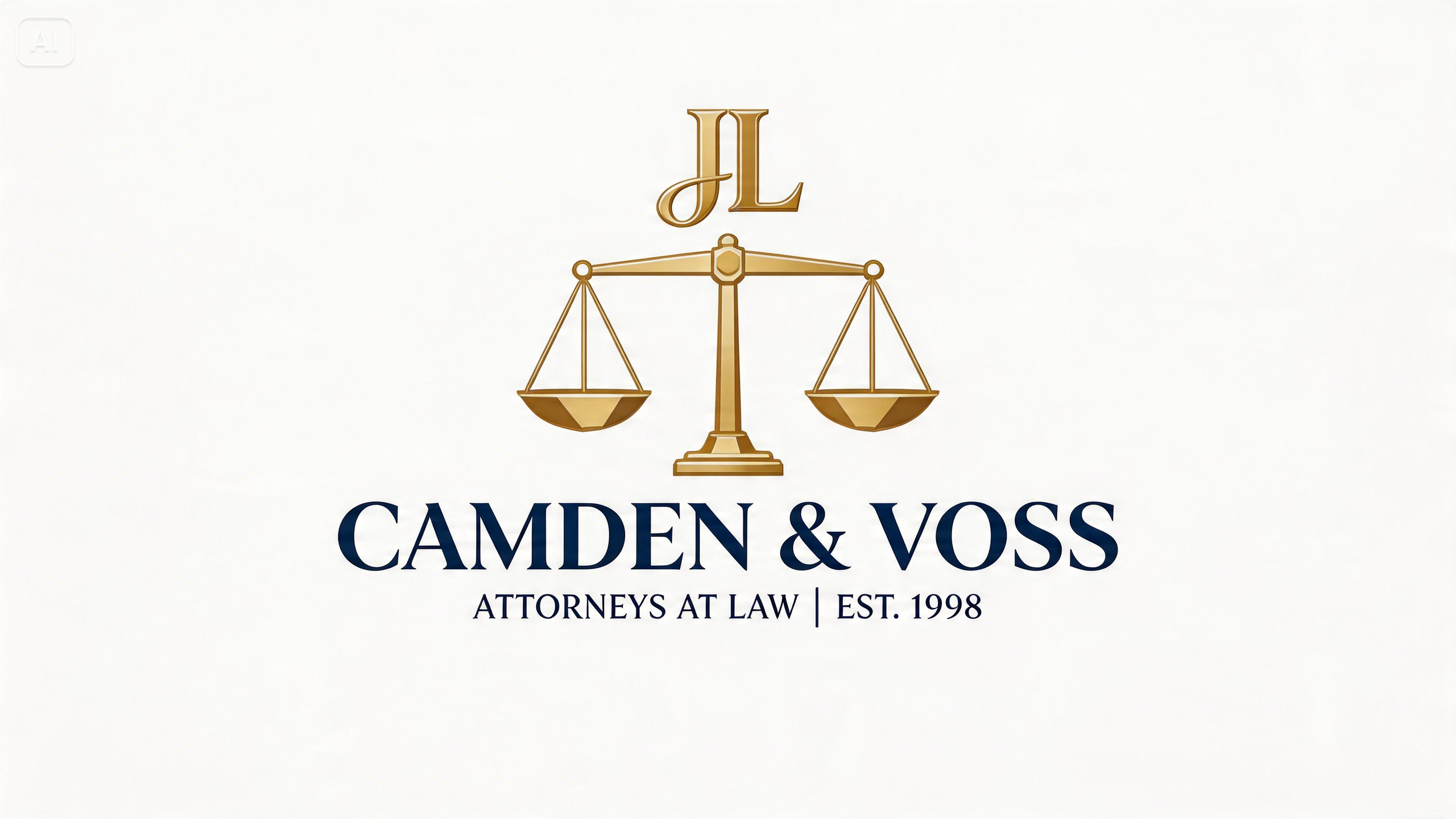 Prompt for a modern minimalist law firm logo