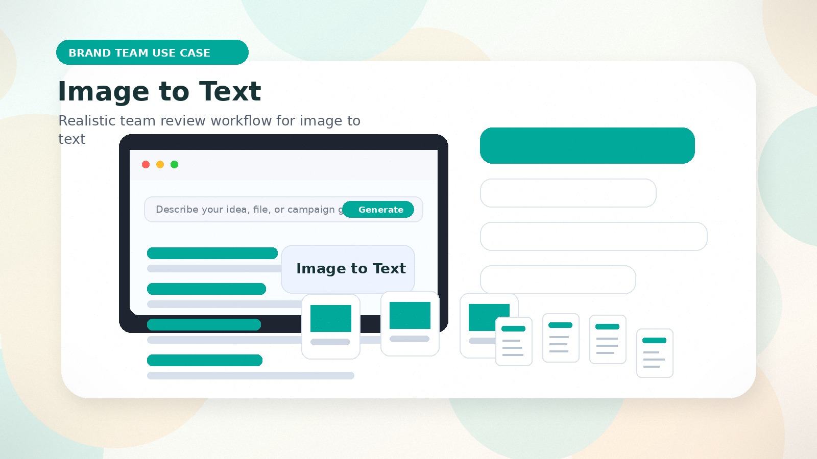 Image to Text realistic brand team use case visual for image to text
