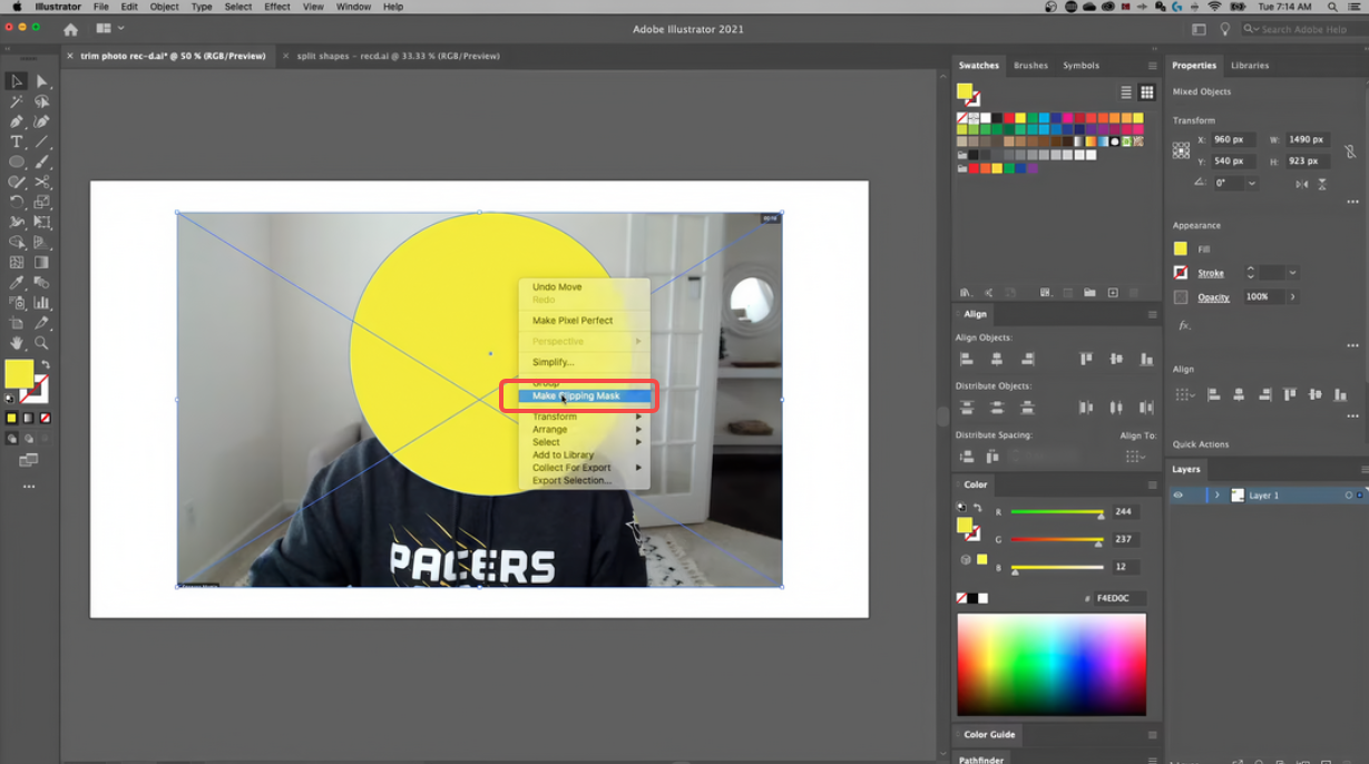 Make a clipping mask