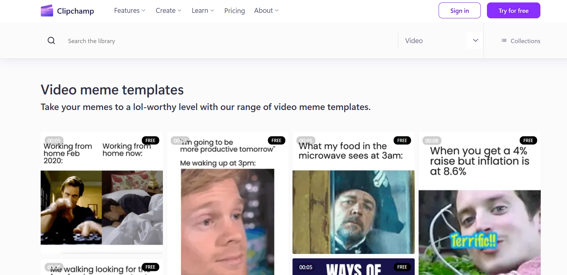 Clipchamp interface
