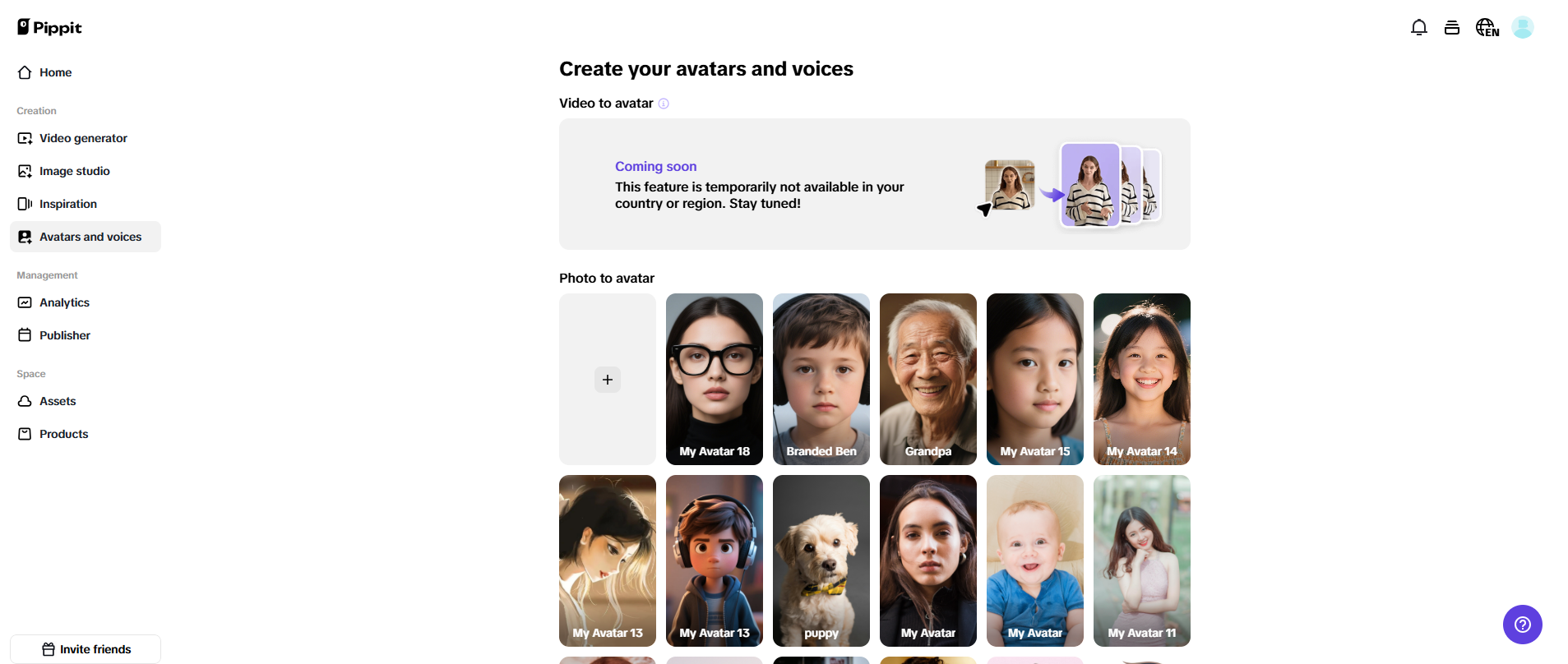 Craft brand persona with avatar