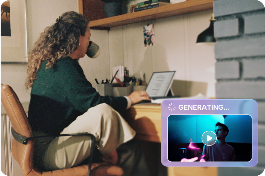 Direct access to an AI TV show web studio