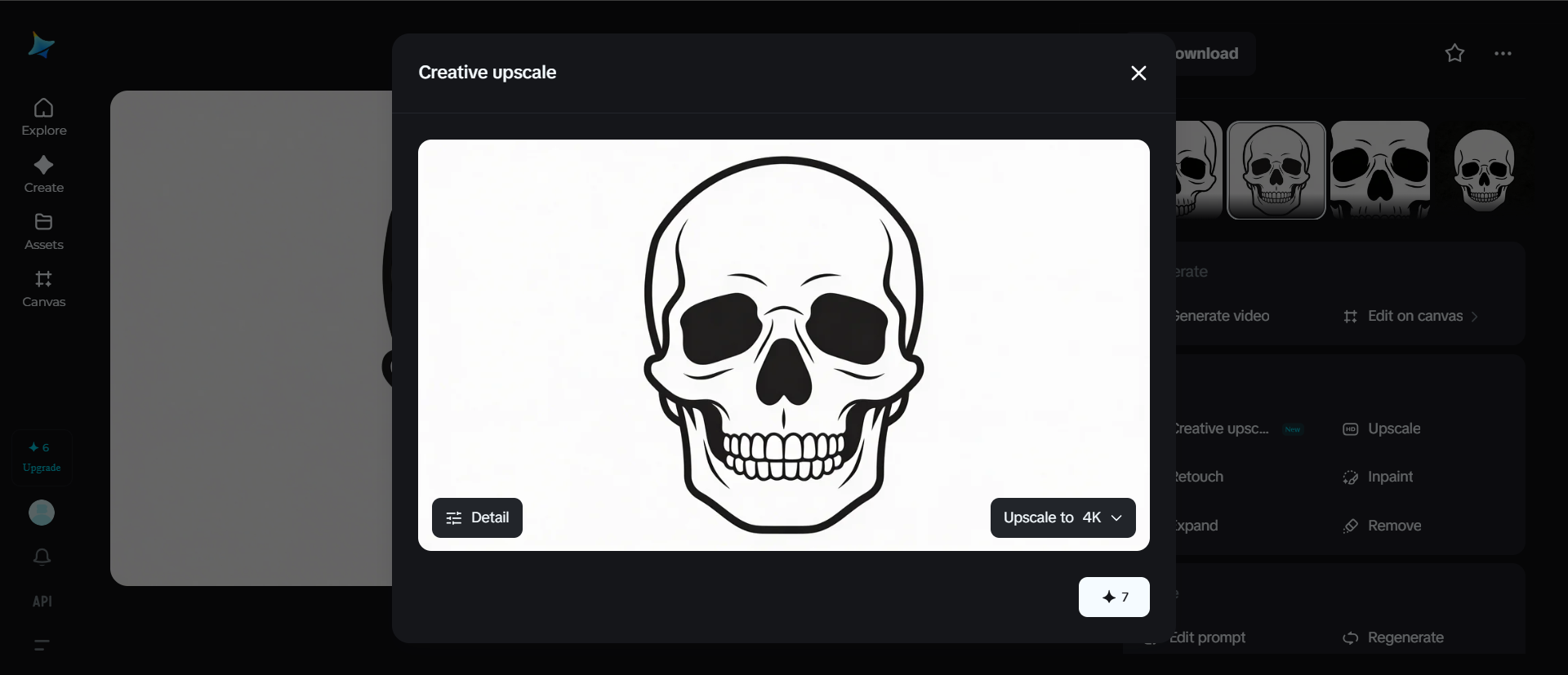Creative upscale