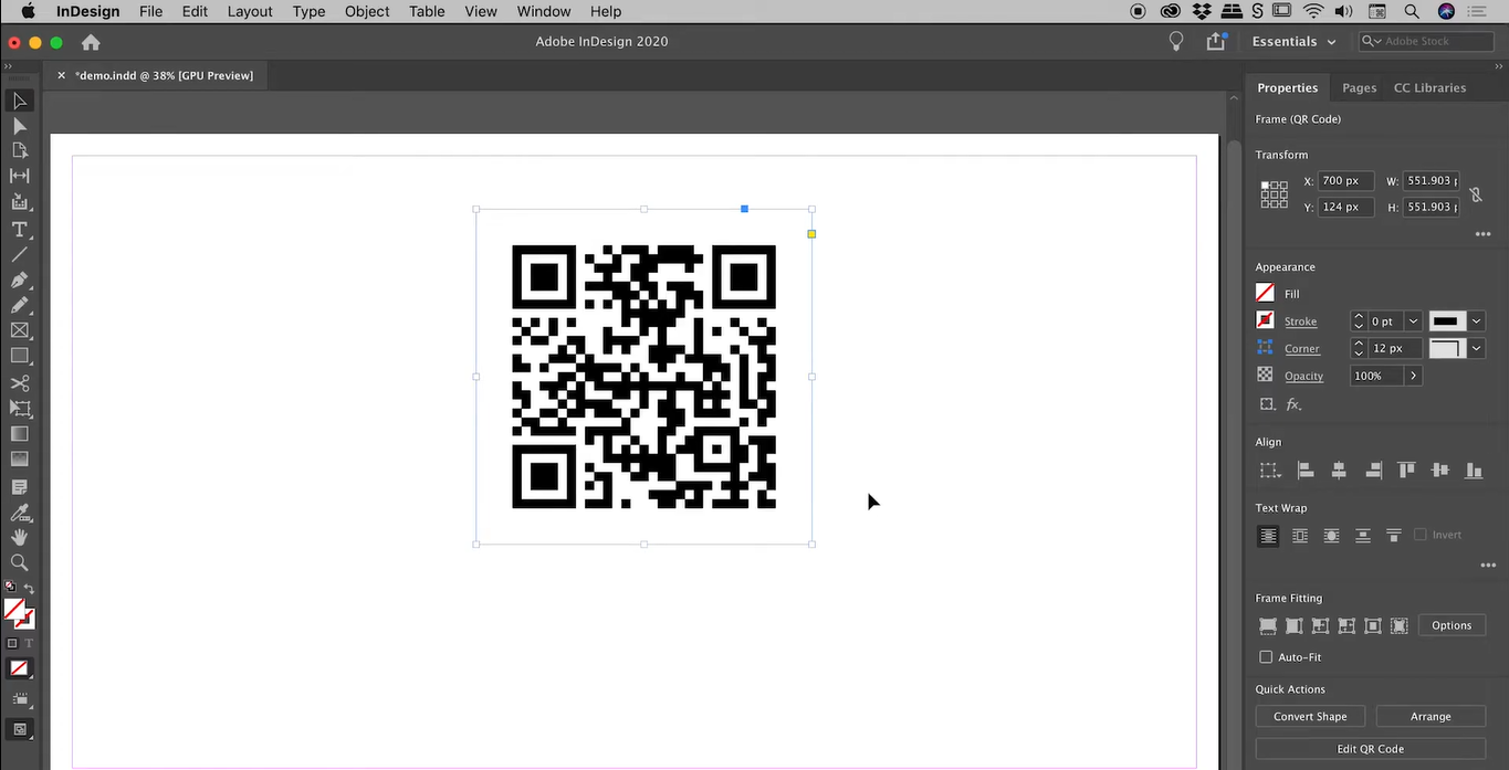QR code generated