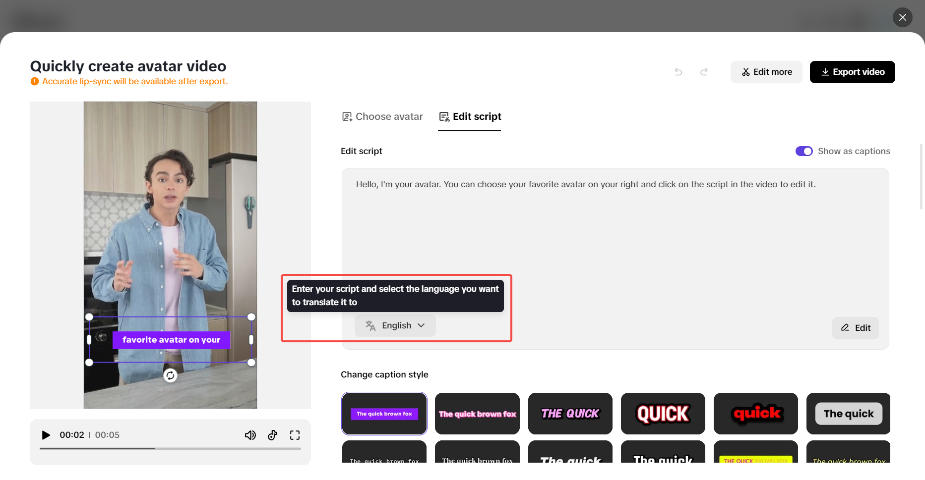 Personalize o roteiro do seu vídeo