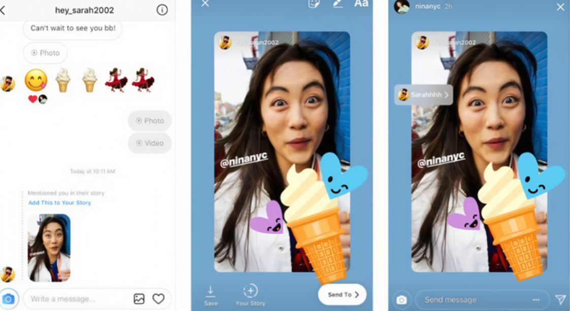 Share someone's Story on Instagram