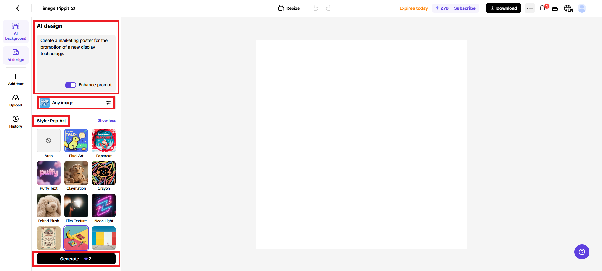 Generate your poster