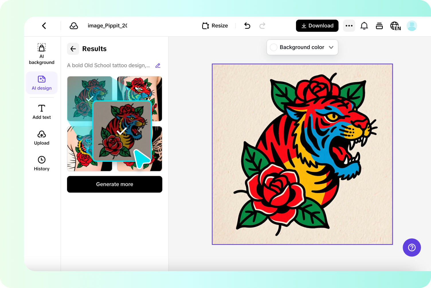 สร้างการออกแบบรอยสักของคุณ