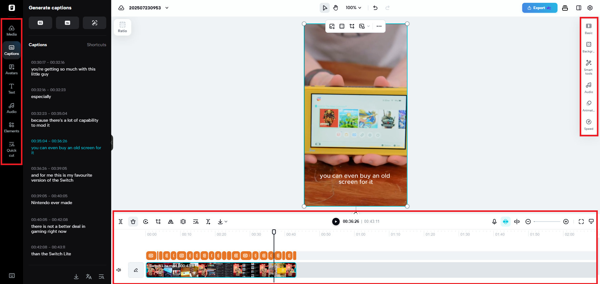 Comprehensive video editing toolkit