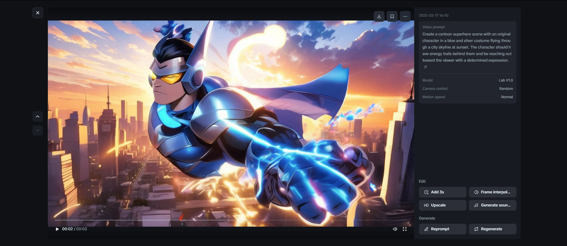 Cartone animato di supereroi