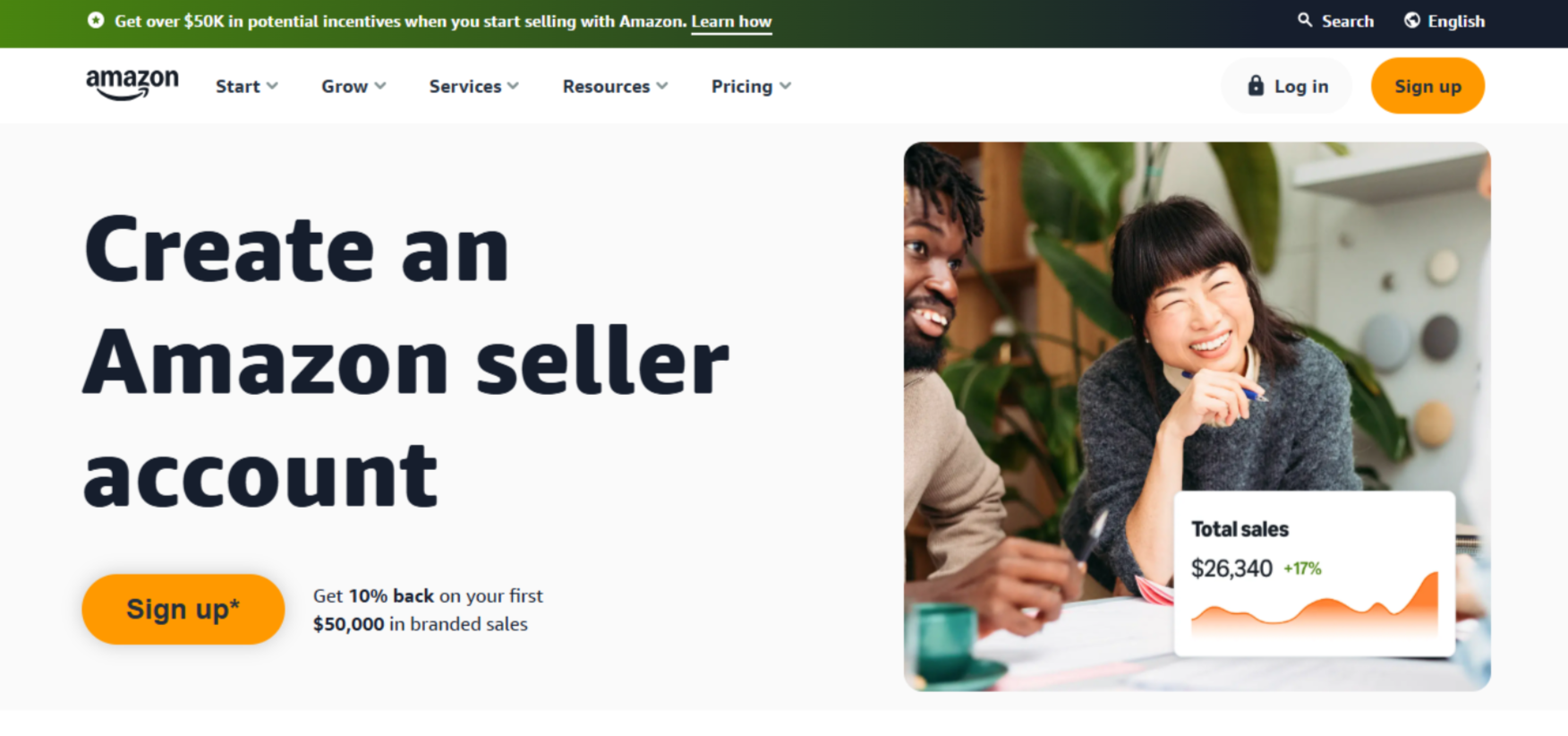 Creating seller account