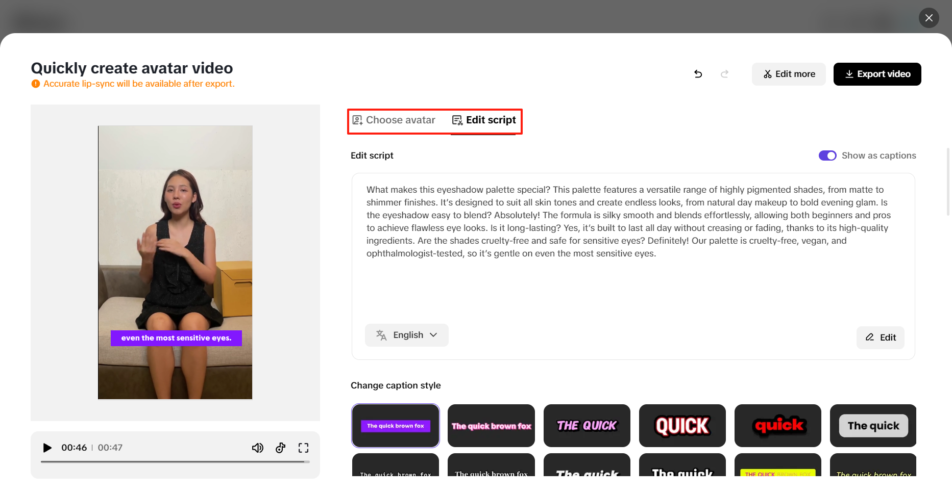 Create videos with realistic AI avatars