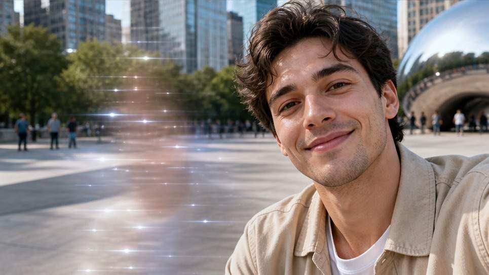 Selfie Twin AI Video Effect detail reveal example