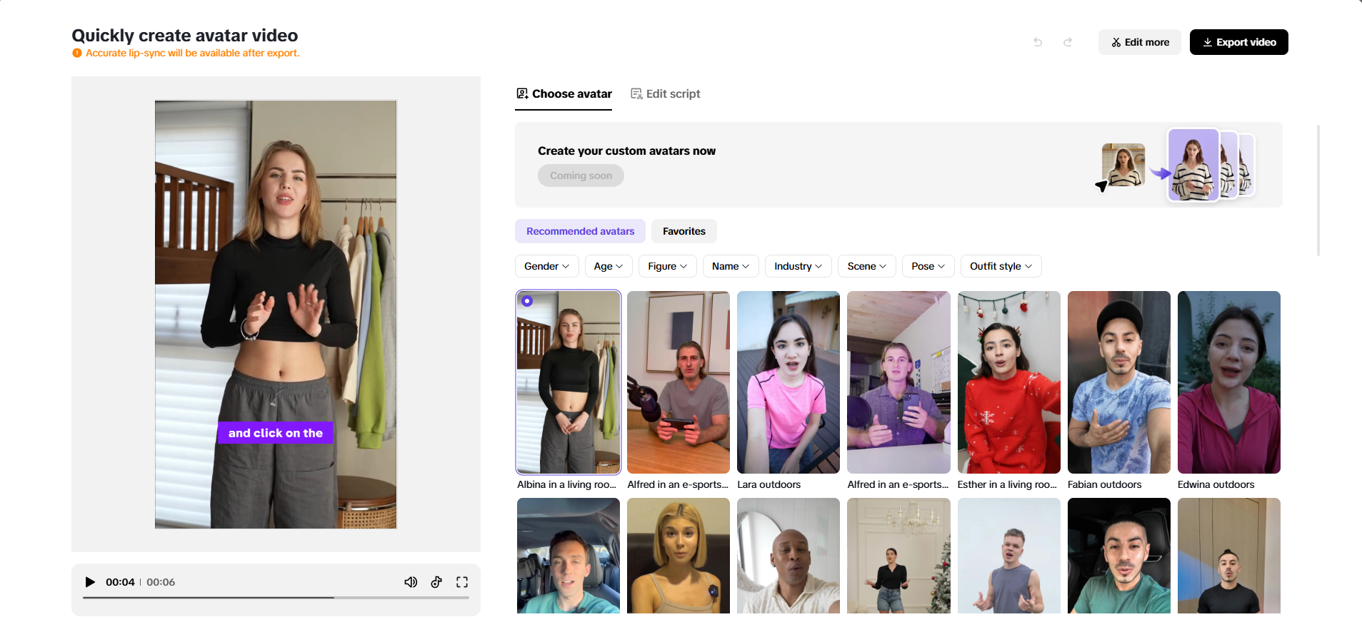 AI-powered avatar