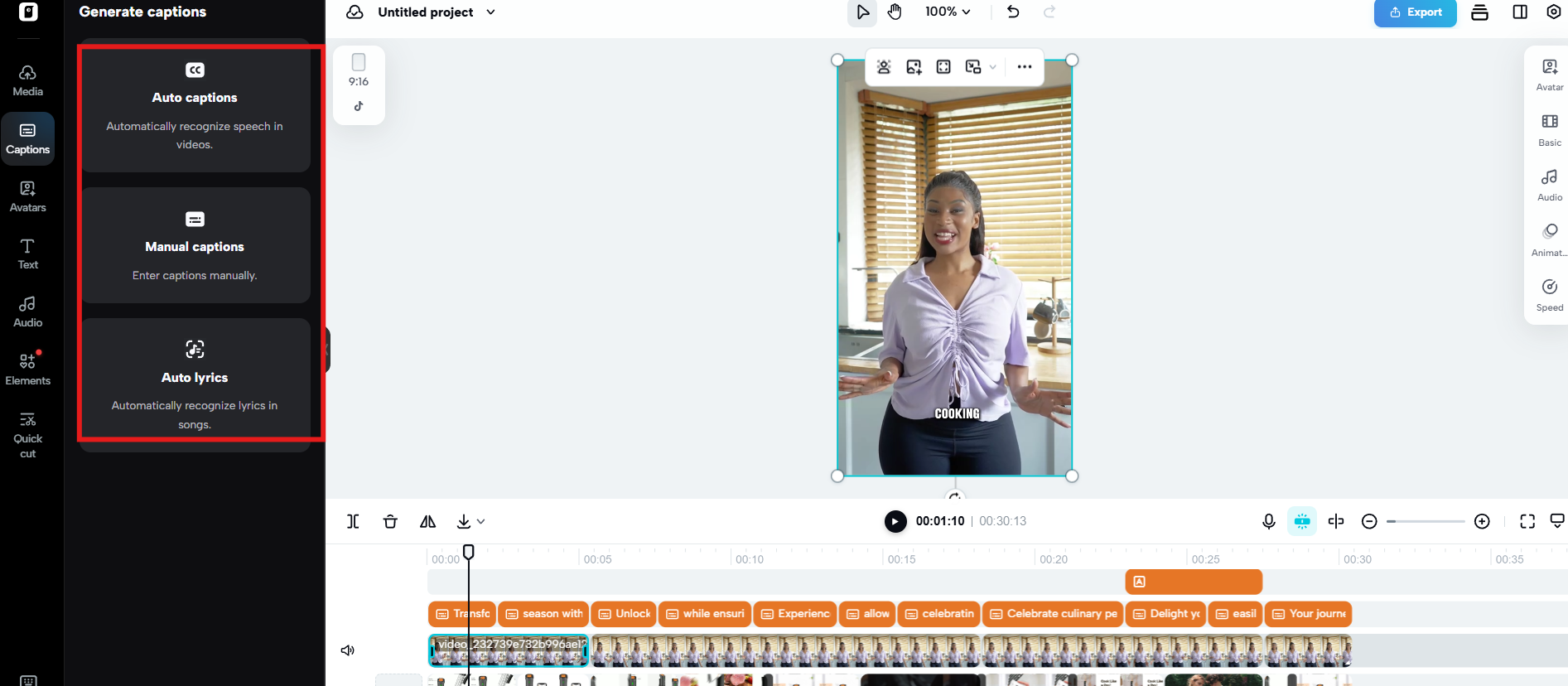 AI-generated na mga caption