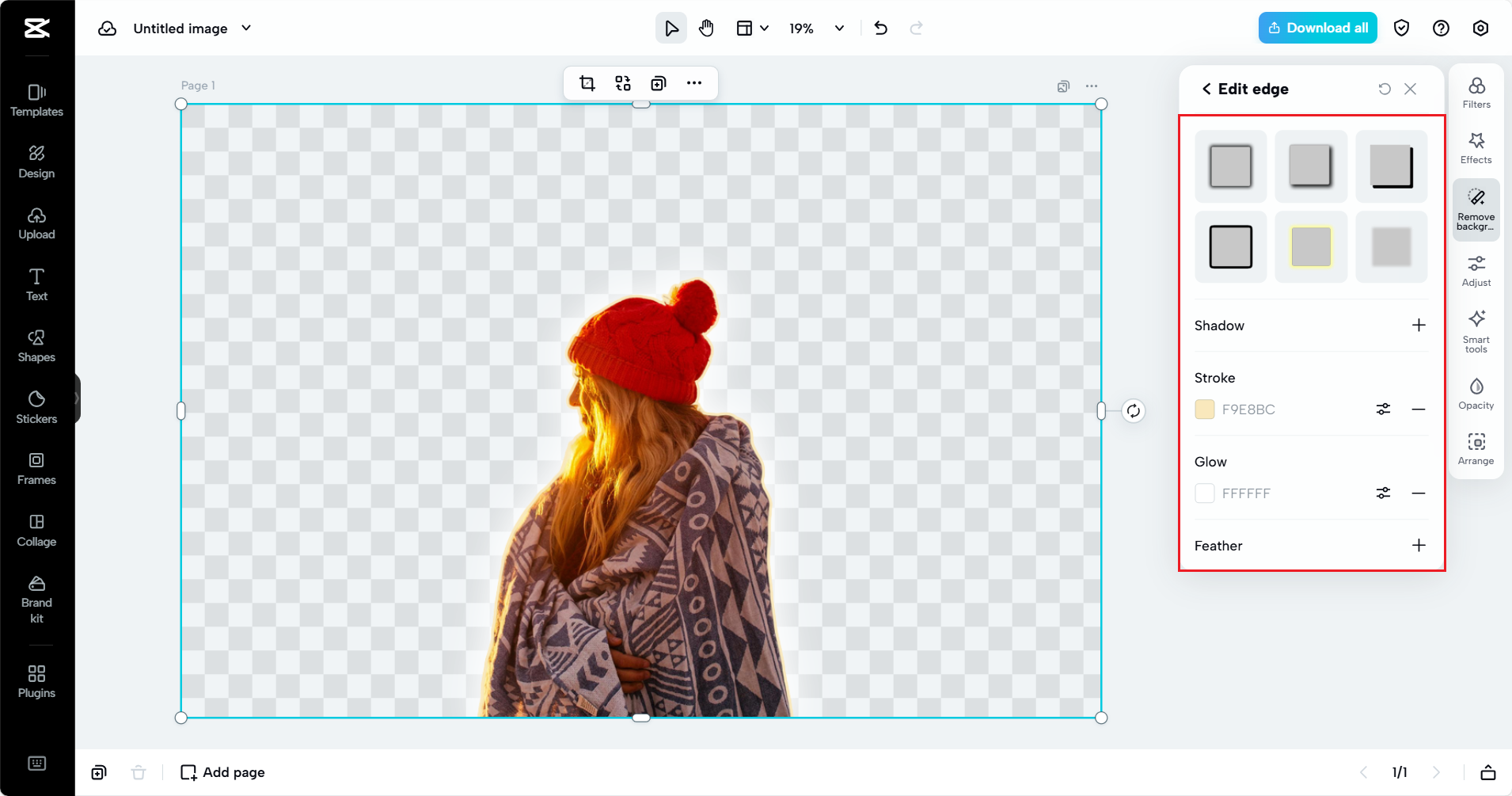 Edit edge options
