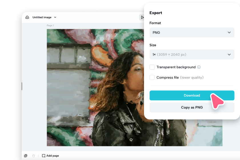 Exportieren Sie das Endergebnis