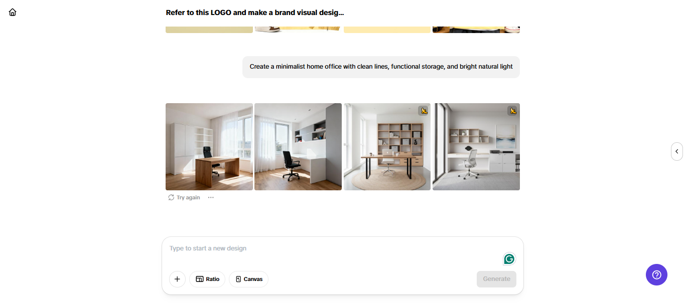 Design de interiores com Pippit