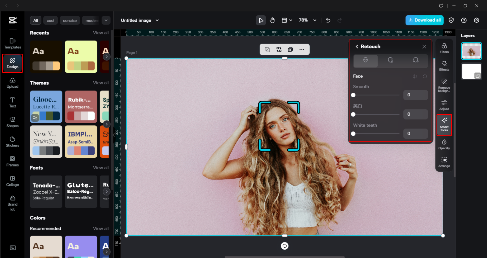 Bearbeiten des Bildes mit KI-Tools im CapCut Desktop-Video-Editor